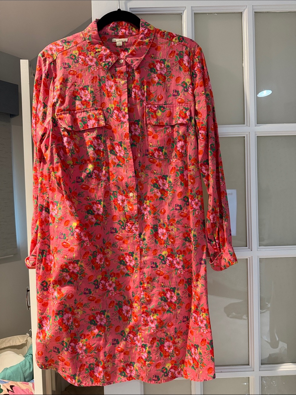 GAP Pink Floral Button-Front Shirt